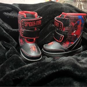 Spiderman Kids Boots - Black and Red Adventure